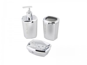 ست سرویس بهداشتی 3 پارچه بتیس مدل نگین نقره ای کروم