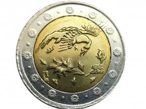 سکه شیر یا خط 50 تومانی سیمرغ  دو رنگ  سوپر بانکی