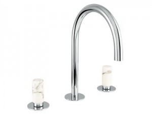 شیر روشویی سه تکه با دسته مرمر سفید بانیو دیزاین (BAGNODESIGN) مدل Sestriere