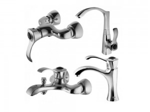 ست چهار تکه شیرآلات درخشان مدل رزکات