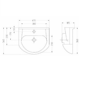 روشویی رو کابینتی سینا چینی مدل آنوشا