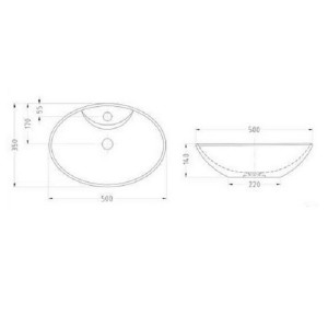 روشویی رو کابینتی سینا چینی مدل آدنا