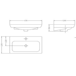 روشویی رو کابینتی سینا چینی مدل آیلین