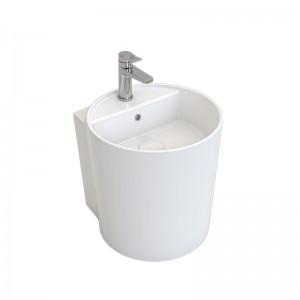 روشویی دیواری (نیم پایه) چینی کرد مدل آوینا