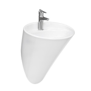 روشویی دیواری (نیم پایه) چینی کرد مدل فلوریا