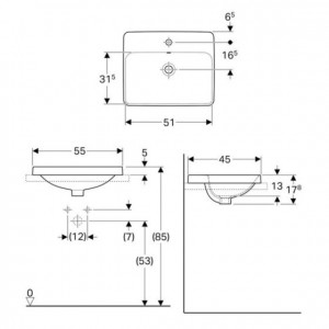 کاسه روشویی گبریت مدل VARIFORM کد500.740.01.2