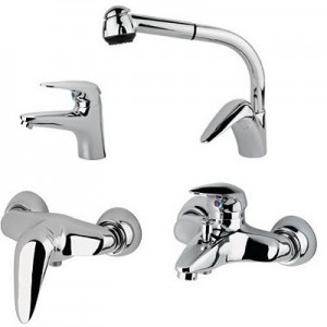 ست 4 تکه شیر آلات کاویان مدل پارمیس کروم