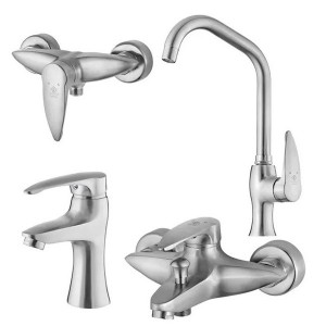 ست 4 تکه شیرآلات کاویان مدل پروانه