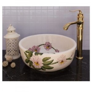 کاسه روشویی طرحدار سنتی سرامیکی  مدل N382422