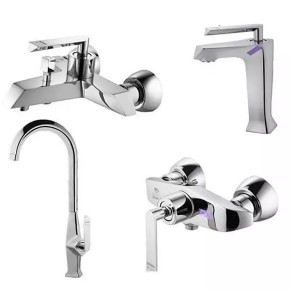 ست چهار تکه شیرآلات درخشان مدل برک