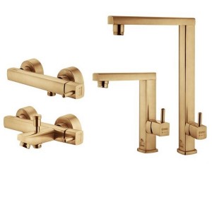 ست 4 تکه شیرآلات درخشان مدل اسپینر