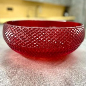 کاسه روشویی کریستال قرمز وارداتی