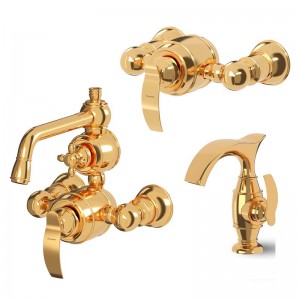 ست شیرآلات شودر مدل گلوریس طلایی