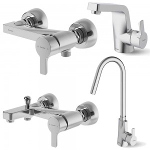 ست 4 تکه شیرآلات شودر مدل راموند