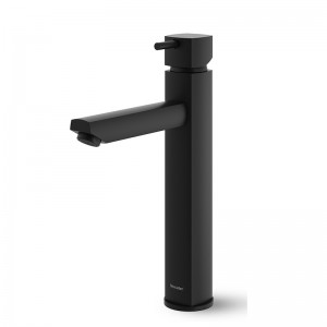 شیر روشویی پایه بلند شودر مدل یونیک مشکی