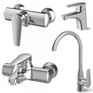 ست 4 تکه شیرآلات شودر مدل لیون