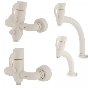 ست 4 تکه شیرآلات شودر مدل دانته شیری