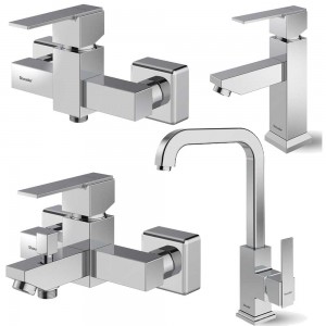 ست 4 تکه شیرآلات شودر مدل شارپ