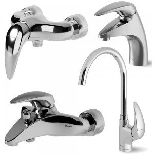 ست 4 تکه شیرآلات شودر مدل سنیور