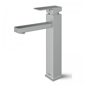 شیر روشویی پایه بلند شودر مدل اروپا کروم مات