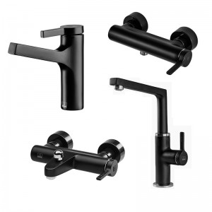 ست 4تیکه شیرالات kwc مدل آوا مشکی