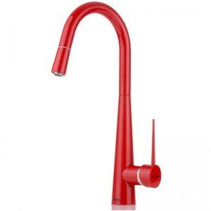 شیر ظرفشویی شلنگدار شودر مدل ایتن قرمز