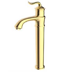 شیر روشویی پایه بلند شودر مدل لوکا طلا