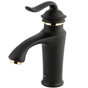 شیر روشویی شودر مدل لوکا مشکی طلا