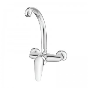 شیر ظرفشویی دیواری شودر مدل سان کروم