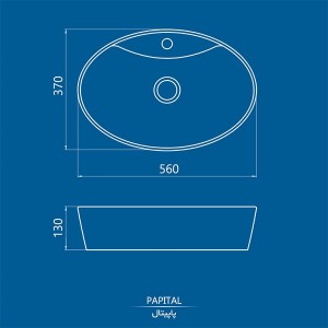 روشویی روکابینتی چینی کرد مدل پاپیتال