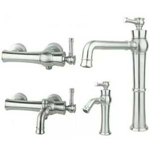 ست 4 تکه شیرآلات راسان مدل الیزه کروم مات