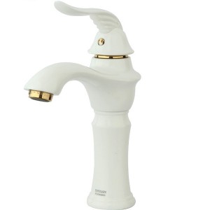 شیر روشویی راسان مدل پریمو سفید طلا