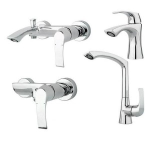 ست 4 تکه شیرآلات راسان مدل لوتوس