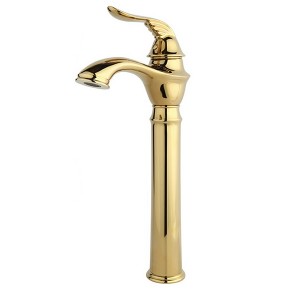 شیر روشویی پایه بلند راسان مدل پریمو طلایی