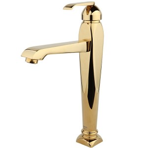 شیر روشویی پایه بلند راسان مدل آلیس طلایی