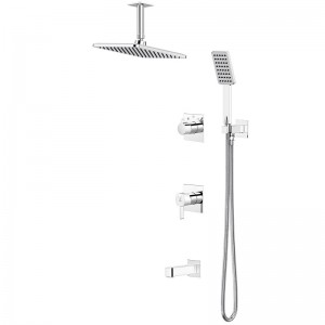 متعلقات شیر دوش توکار کاویان مدل ساتین با سردوش سقفی