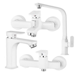 ست 4 تکه شیر آلات کاویان مدل نیلا سفید