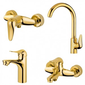 ست 4 تکه شیر آلات کاویان مدل شانا طلایی