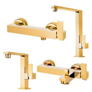 ست 4 تکه شیر آلات کاویان مدل آسا طلایی