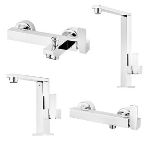 ست 4 تکه شیر آلات کاویان مدل آسا کروم