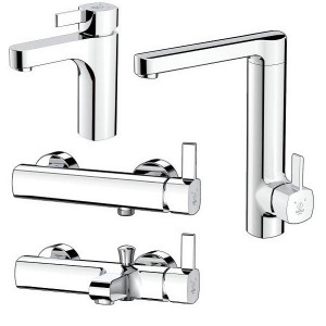 ست 4 تکه شیر آلات کاویان مدل ساتین