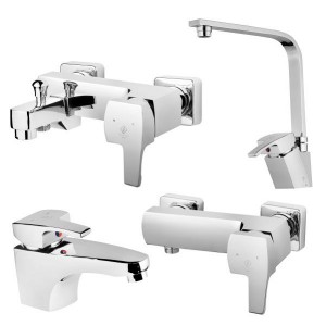 ست 4 تکه شیر آلات کاویان مدل آرتا کروم