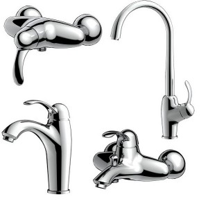 ست 4 تکه شیر آلات کاویان مدل ونداکروم