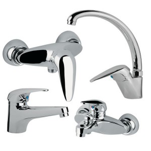 ست 4 تکه شیر آلات کاویان مدل آناهیتا کروم