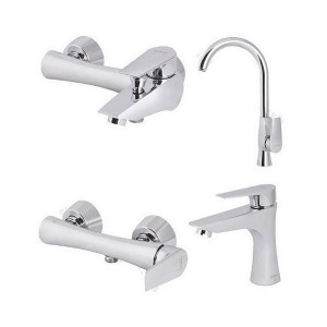 ست 4 تکه شیرآلات KIG مدل پلاسیو کروم