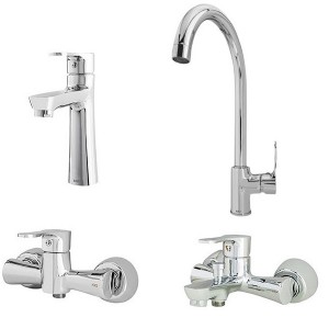 ست 4 تکه شیرآلات KIG مدل ونتو کروم