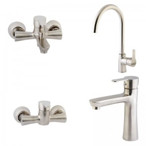 ست 4 تکه شیرآلات KIG مدل ونتو کروم مات