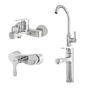 ست 4 تکه شیرآلات KIG مدل آلفرد کروم