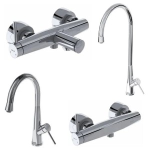 ست 4 تکه شیرآلات کلار مدل رز