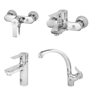 ست 4 تکه شیرآلات قهرمان مدل یاقوت